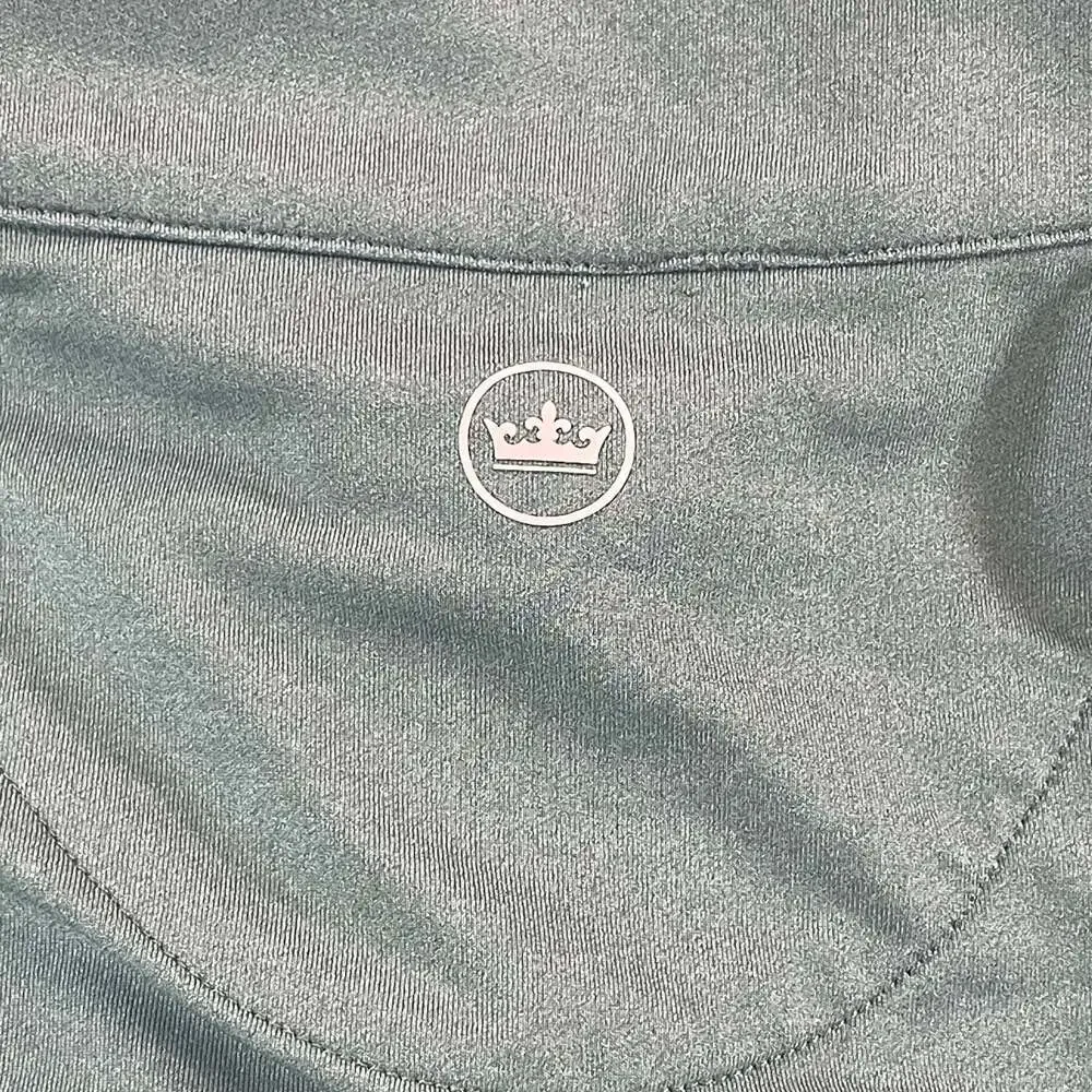 Peter Millar Crown Sport Men's Green Quarter-Zip Pullover Size S
